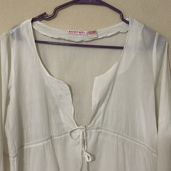 Swim Coverup Mango Reef White (P76) - Picture 2 of 6